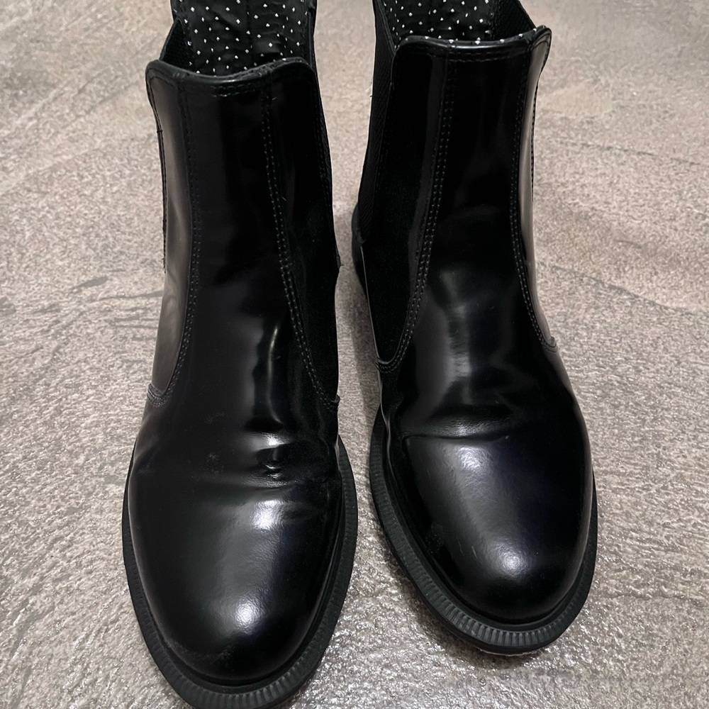 Dr Martens Black Flora Chelsea Boots
